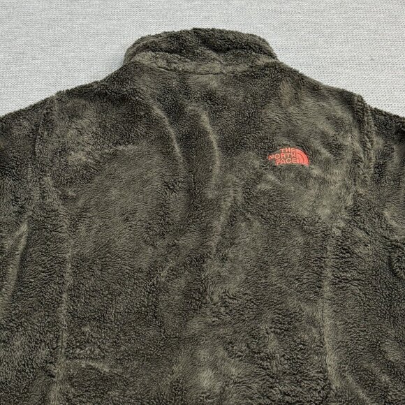 The North Face Womens Olive Green Full Zip Jacket Long Sleeve Fleece Mock Size M - Picture 7 of 16